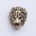 Vintage Gold 28.5mm x 22mm Lion Animal Pin Brooch | BH-062