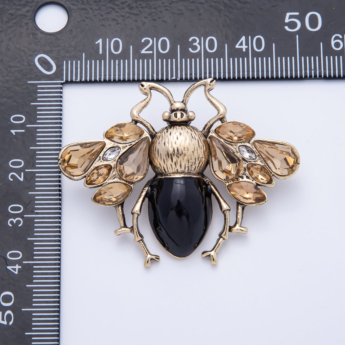 Vintage Gold 49mm x 38mm Insect Animal Pin Brooch | BH-030