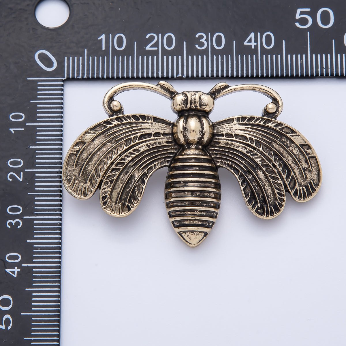 Vintage Gold 51mm x 33mm Fly Insect Animal Pin Brooch | BH-061