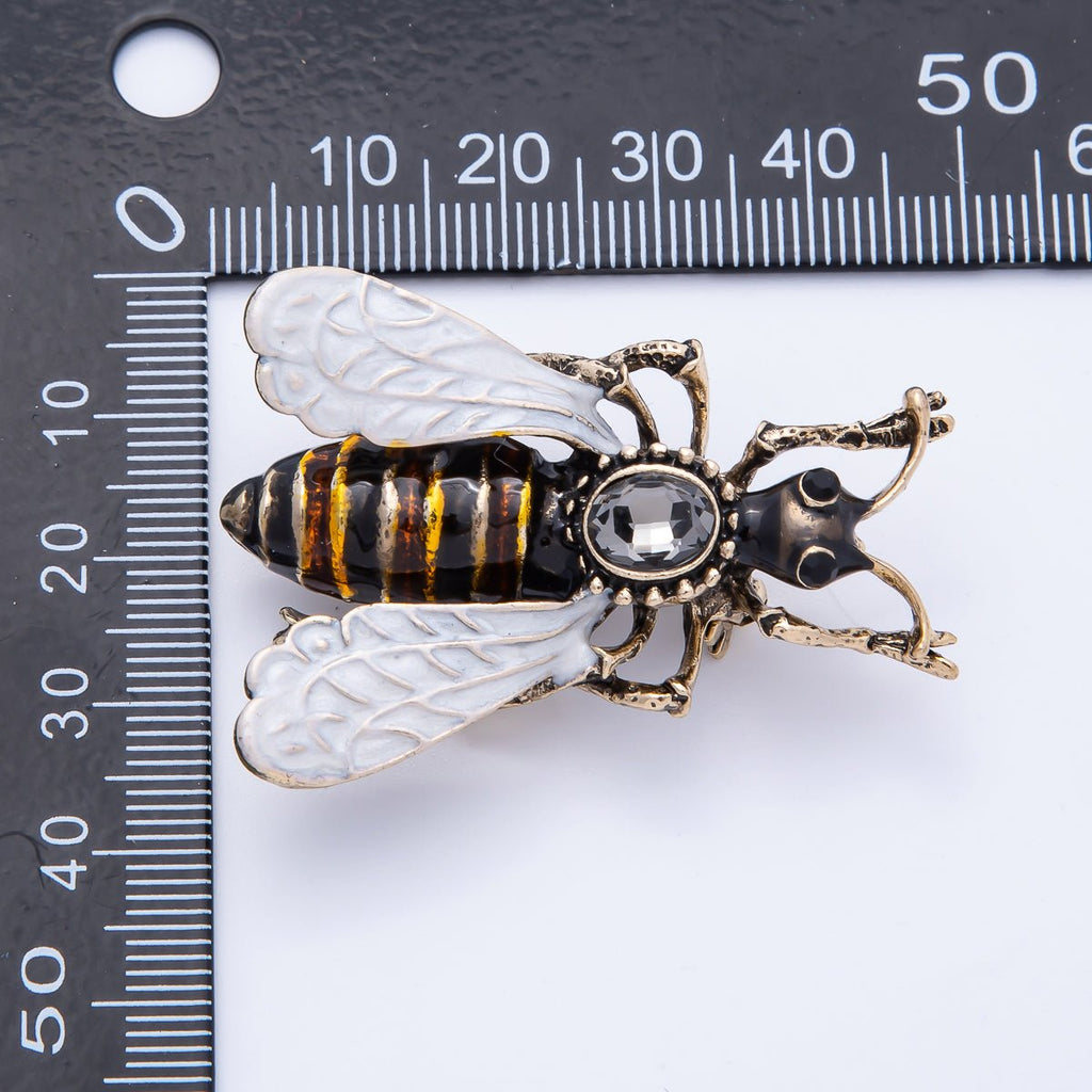 Vintage Gold Wasps Bee Insect Animal Pin Brooch | BH-036
