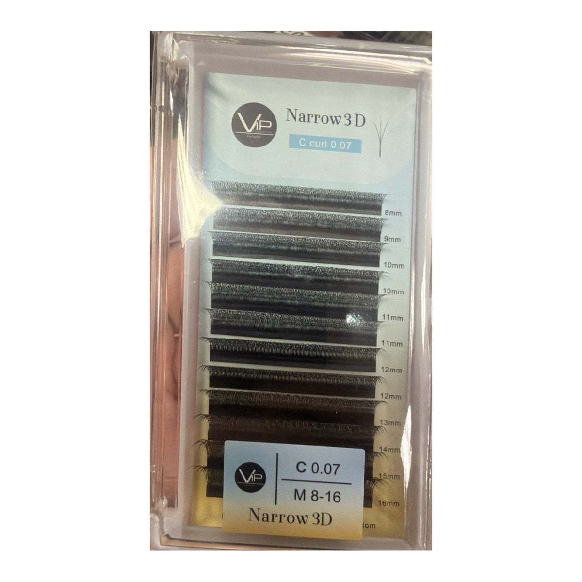 VIP Lashes Narrow Clover Lash Extensions 0.07 mm | 3D, 4D & 5D 12-Line Mix (8–16 mm)