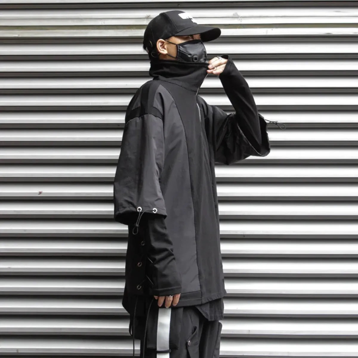 Techwear Zip Turtleneck Sweatshirt
