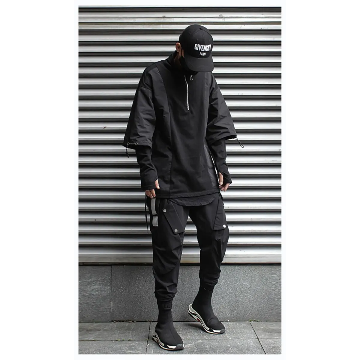 Techwear Zip Turtleneck Sweatshirt